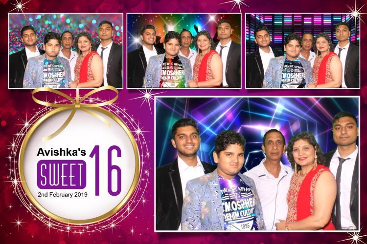 Guests enjoying a colourful custom photo booth print layout at a Durban event